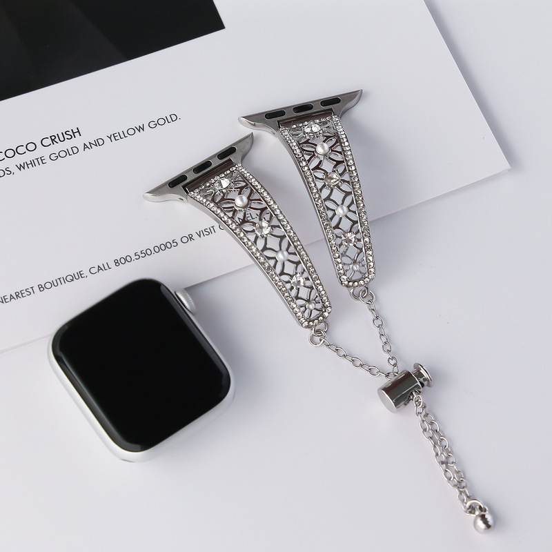 Ancient Cut Out Flower Bracelet Strap Suitable for Apple Watch Wrist Strap Iwatch56789Se Watch Strap