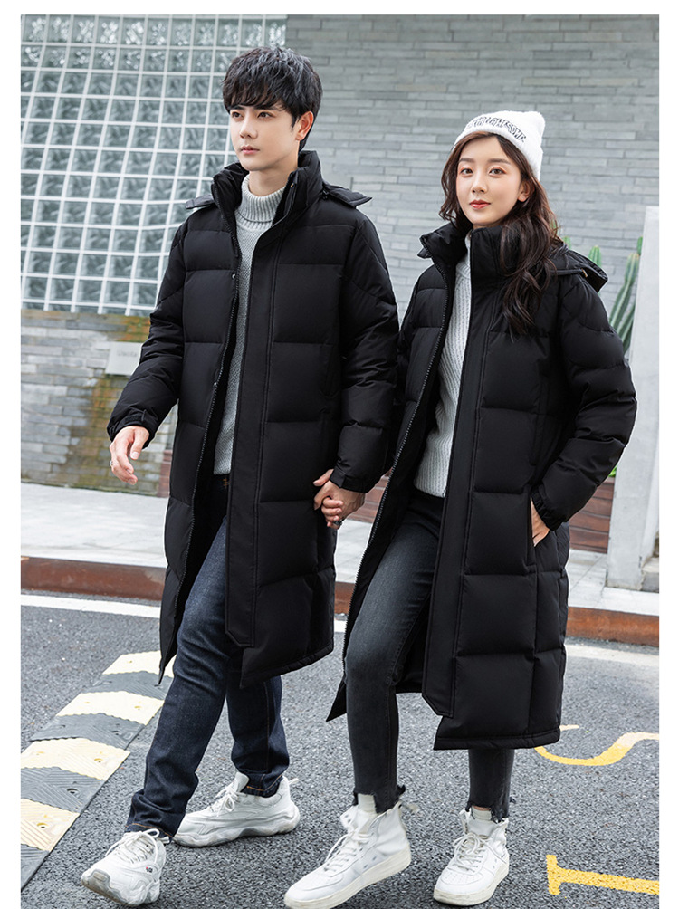 Longline Down Jacket For Men And Women Winter Thickened Coat_voghion.com