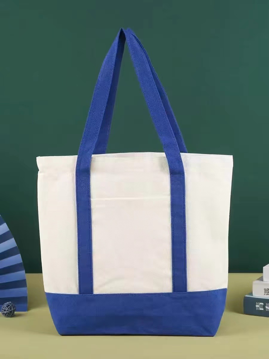 Bolsas de lona personalizadas con un toque de alta gama, logotipo impreso en color para publicidad, bolsas de compras de gran capacidad, coloridas, de algodón.