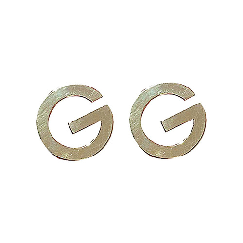 Simple metal letter 925 silver needle earrings, high-end, versatile ins fashion earrings, personalized temperament, Hong Kong style earrings