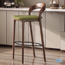 爆款热卖设计师不锈钢酒吧椅升降旋转岛台高脚凳轻奢吧台椅子