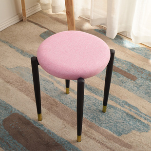 Customized Small Round Stool Nordic Style Simple Creative Small Iron Stool Living Room Dining Table Shoe Changing Stackable Iron Stool