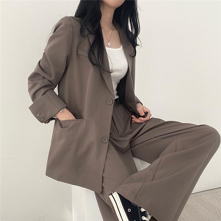 Sanlidadi Women's Casual Suit Jacket Loose Retro Fashionable Outerwear For Spring And Autumn_ecoleips.com