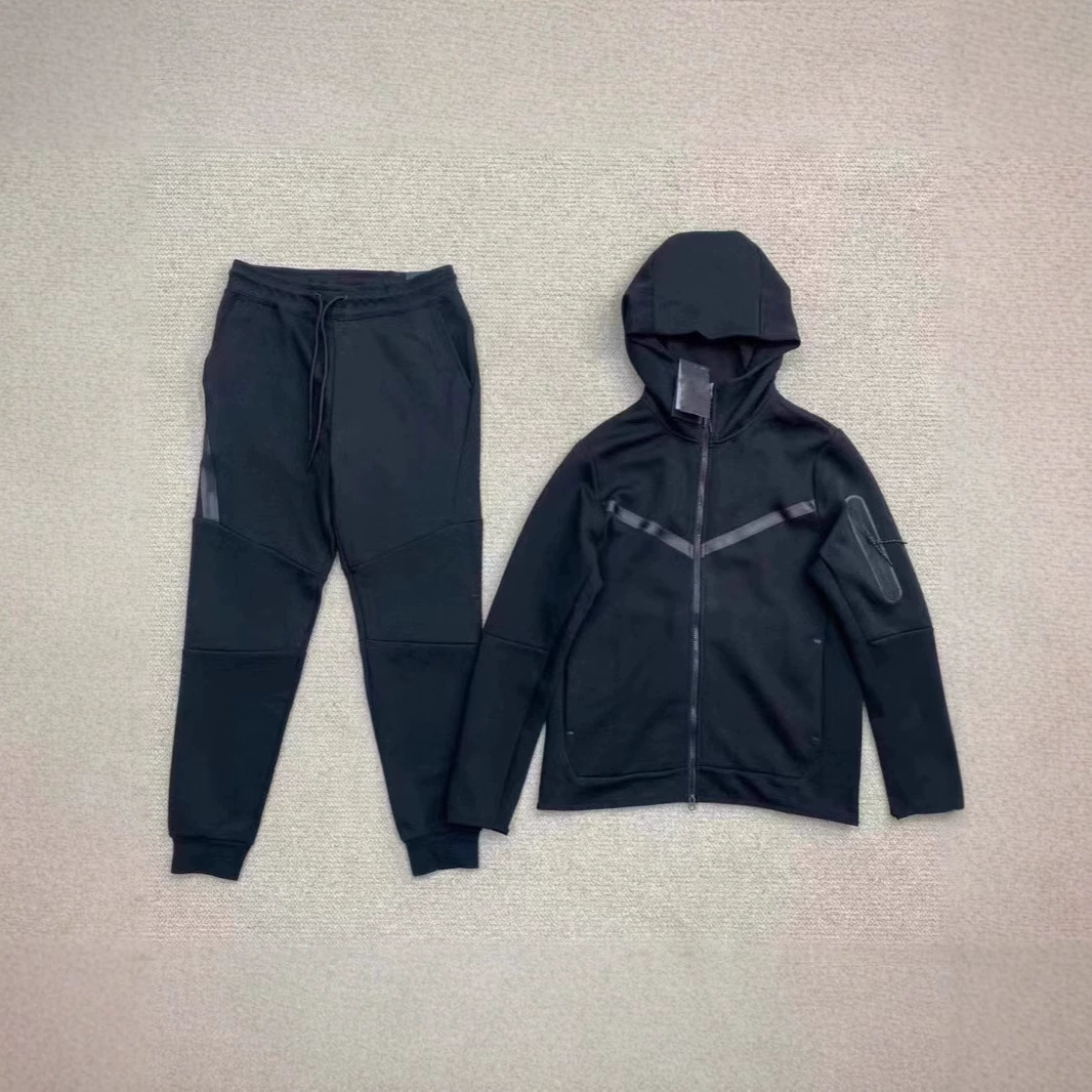 2024 Спортивный отдых с капюшоном Мужская боковая молния 490 и 163 набор
