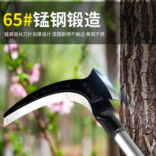 Manufacturer wholesale double-cutting sickle agricultural harvesting straw mowing sickle multi-functional wood cutting tree manganese steel sickle