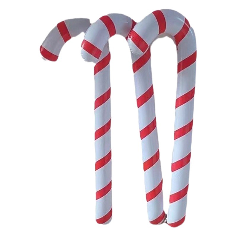 Cross-Border Pvc Inflatable Christmas Crutches Inflatable Toys Christmas Event Atmosphere Decoration Props Christmas Gifts