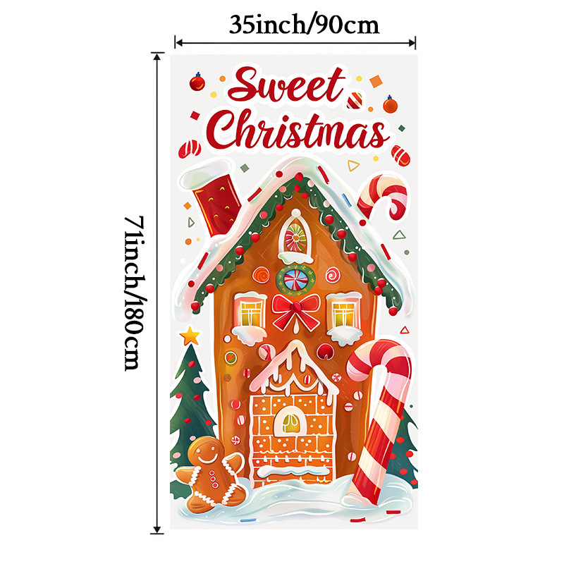 Lámparas de color de Navidad cubierta de tela decoración puerta de poliéster de alta densidad tela de fondo de Año Nuevo fiesta de puerta de entrada amueblado tapices