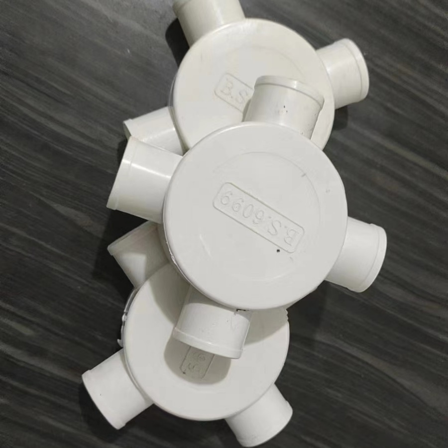 厂家批发标准彩色司令箱 pvc塑胶分线盒圆四通三叉四叉电工配件