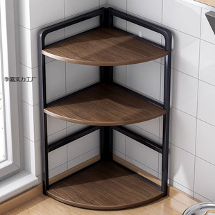 Kitchen Storage Rack Countertop Corner Triangle Seasoning Shelf Corner Seasoning Storage Rack Multifunctional Seasoning Rack
