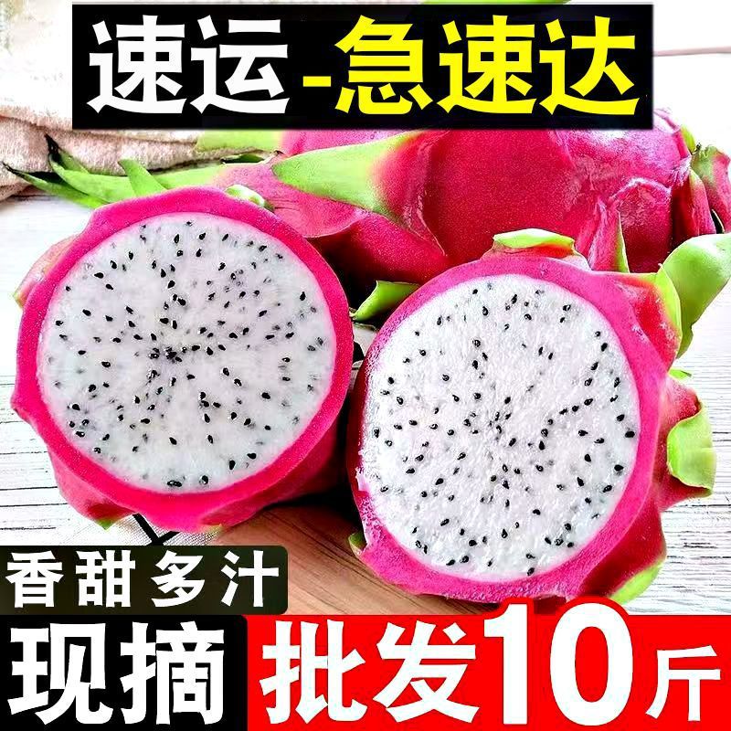 正宗越南白心火龙果批发进口热带水果新鲜包邮白肉非红心