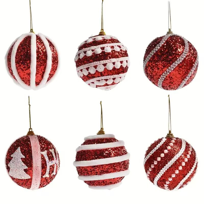 レモンクリスマス装飾クリスマスツリー装飾カラーボールピンクボールクリスマス装飾品8cmペンダントクリスマスボール|undefined