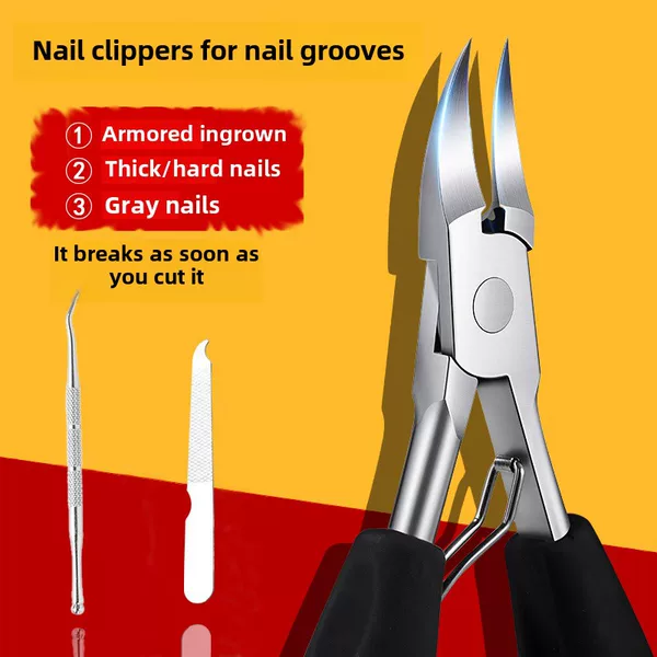 Stainless Steel Chicknose Pliers Nail Hook Pliers Oblique Mouth Pointed Nail Hard Inlay Toenail Repair Toenail Artifact Portable Home Nail Clippers