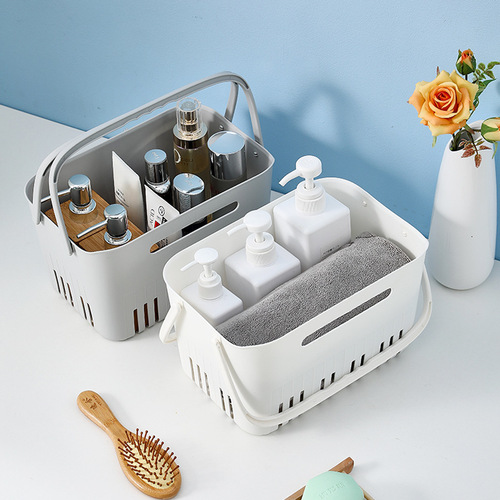 Bathroom Shampoo Soap Basket Shower Gel Plastic Handheld Shower Basket Storage Basket Toilet Washroom Basket Shower