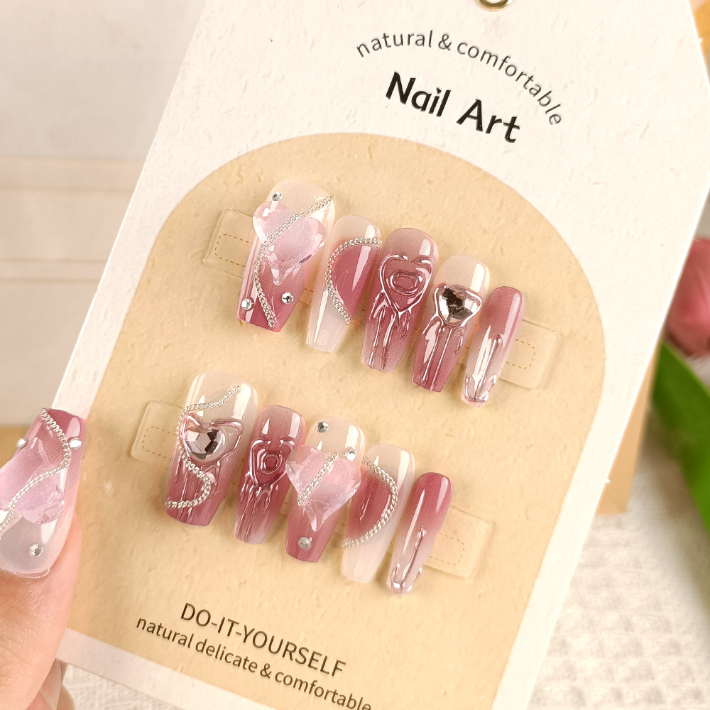10 piezas de parche de uñas, parche de uñas de amor dulce Cool Kulomi, parche de uñas de uso manual