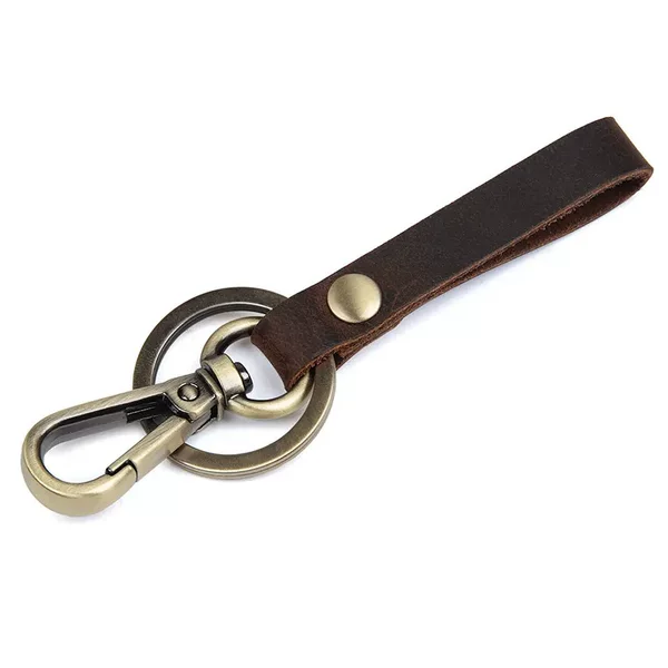 Retro personality key leather keychain manufacturers welfare wholesale handmade multifunctional car storage multi-purpose