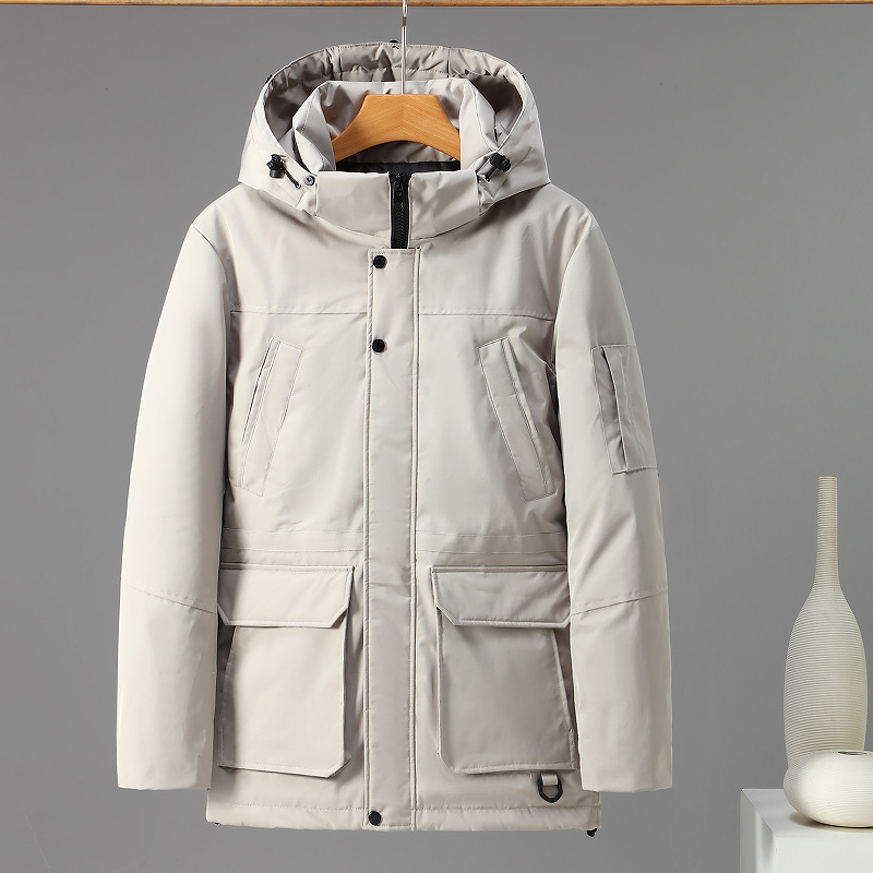 Winter New Russian Hot selling Men's Windproof Outdoor Warm Cotton Robe Casual Coat_voghion.com