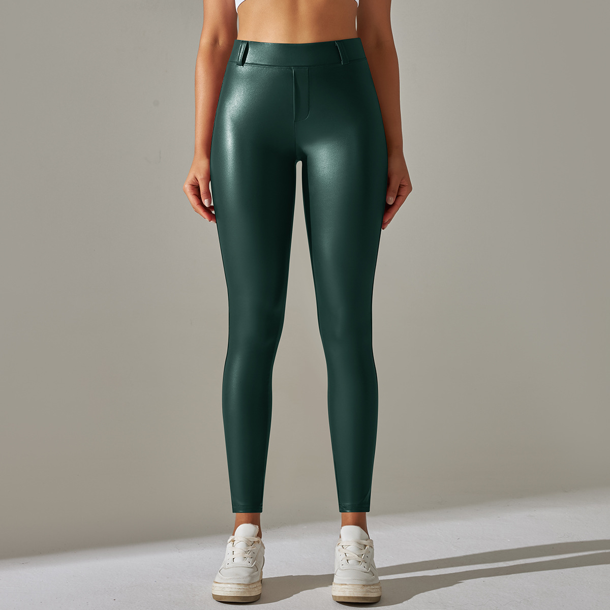 Modern Style Solid Color Chemical Fiber Blending Polyester Active Bottoms Skinny Pants display picture 59