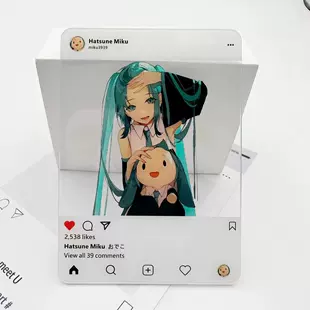 Акриловая фотокарточка (Xiaohongshu) Hatsune Miku, размеры 8,5×5,5–8,9×6,35 см, коллекционные дизайны