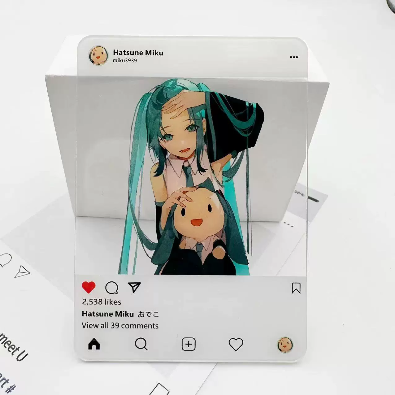 Акриловая фотокарточка (Xiaohongshu) Hatsune Miku, размеры 8,5×5,5–8,9×6,35 см, коллекционные дизайны