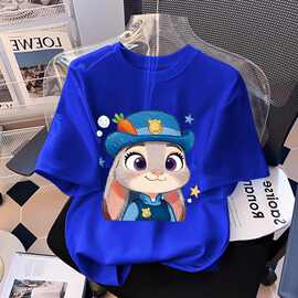 女童可爱卡通纯棉短袖T恤2026新款夏季女宝洋气半袖兔子印花上衣