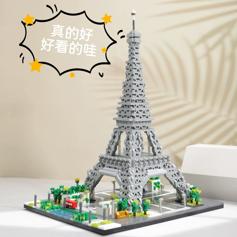 Совместимо с LEGO LZ8002 Парижская Эйфелева башня архитектурные креативные сборные блоки игрушки украшения оптом через границу