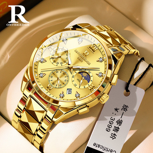 Osmanthus brand watch men's watch mechanical watch cross-border multi-functional three-eye six-pin gold business men's watch quartz watch