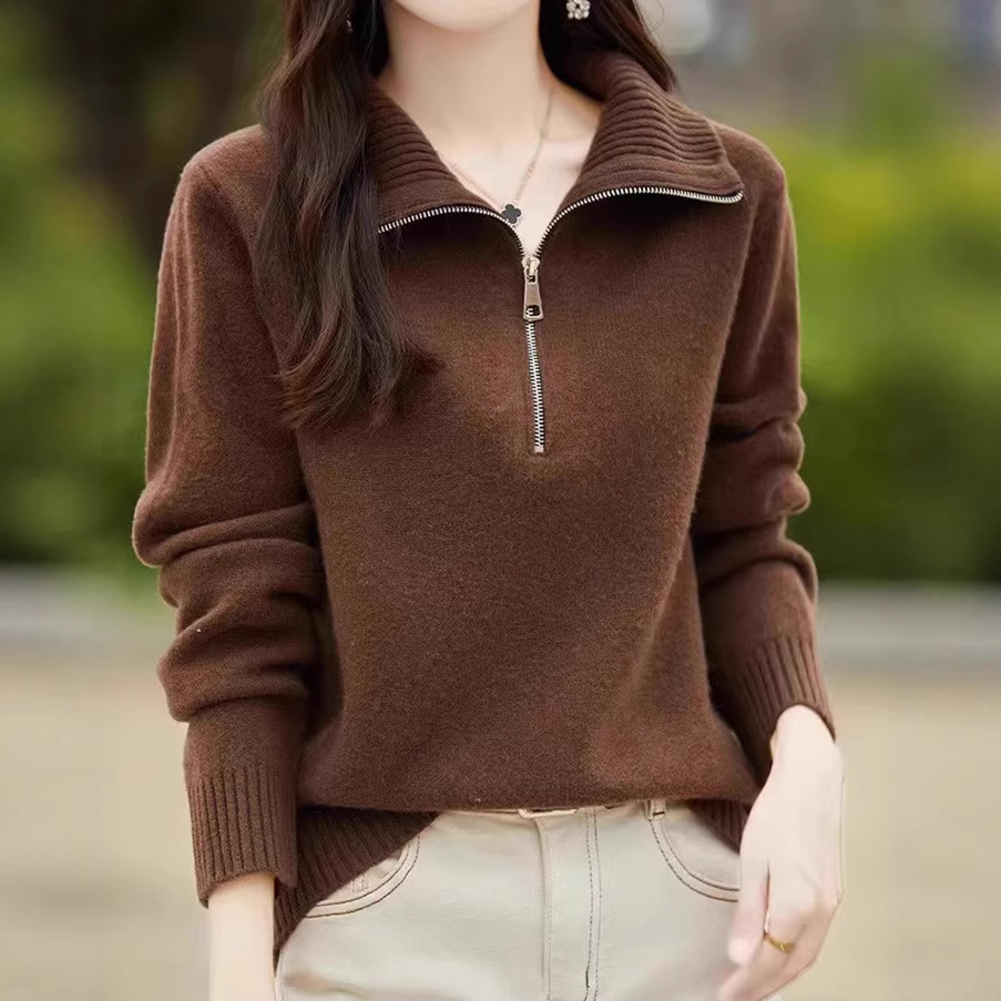 Demi-season solid long-sleeve