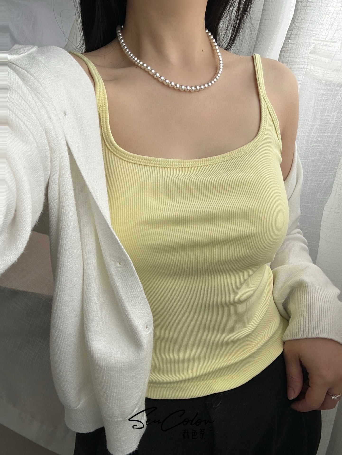 Verano nuevo estilo de moda hilo de bambú algodón fija taza chaleco de cabina simple y cómodo para la piel cabina antibacteriana mujer