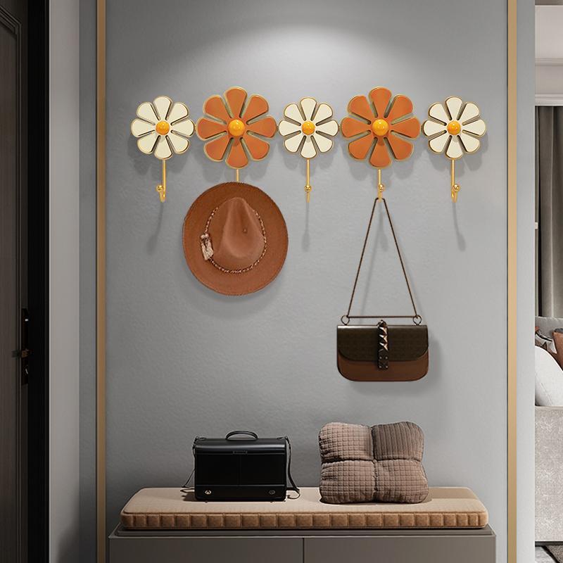 Entrance Hallway Hook Wall-Mounted Artistic Storage Wall Hook for Entryway Behind Door Coat Rack No Drilling Required