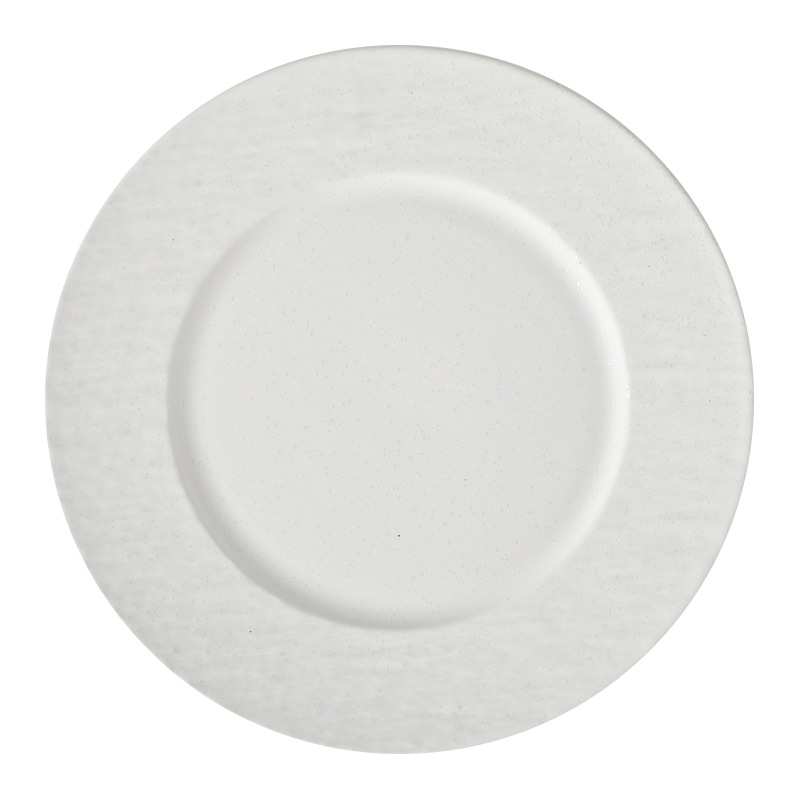 Patrón de piedra en relieve placa de cerámica simple hogar placa occidental de cerámica Placa de pasta hotel restaurante especial Placa de carne