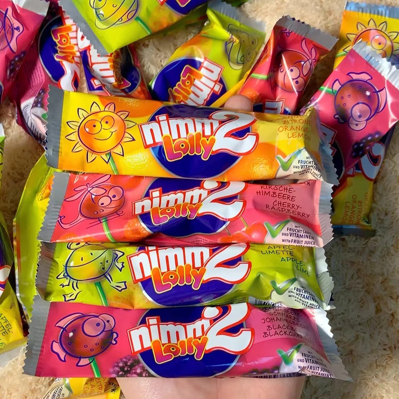 ll德国二宝糖nimm2棒棒糖水果味果汁婴儿童宝宝进口网红零食糖果-阿里巴巴