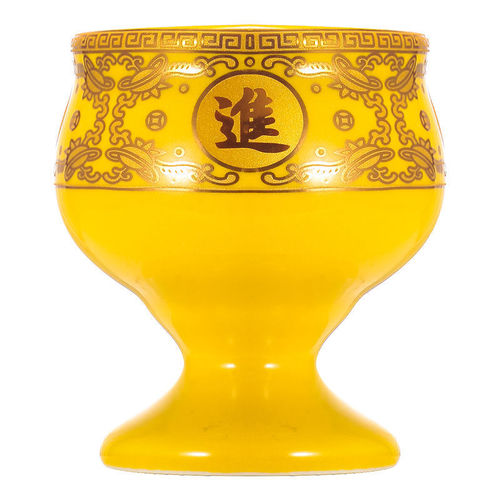High-stem wine glass, ceramic wine glass, candle holder, candle, self-made oil lamp, small oil lamp, candle base, Buddhist accessories