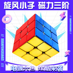 Papaya Tornado Boy magnetic 2nd and 3rd level electroplated six-color gold Rubik's Cube educational toy magnetic 3rd level Rubik's Cube