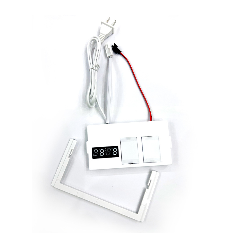 一体2+1单色触摸卫浴LED时间温度感应带防雾浴室镜智能镜触控开关