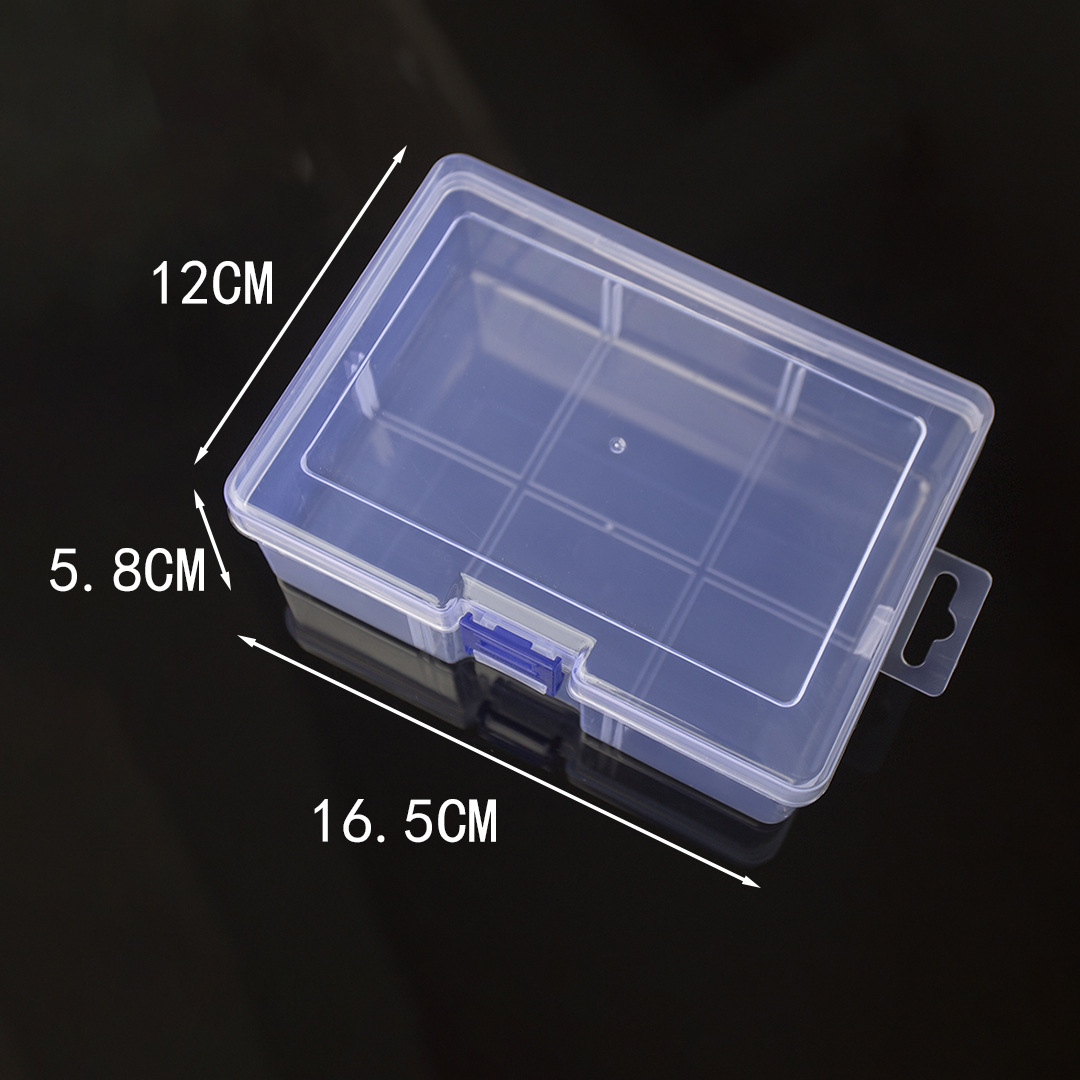 大号6格空盒整理元件有盖拼图收纳盒涡轮洗衣器透明塑料包装盒