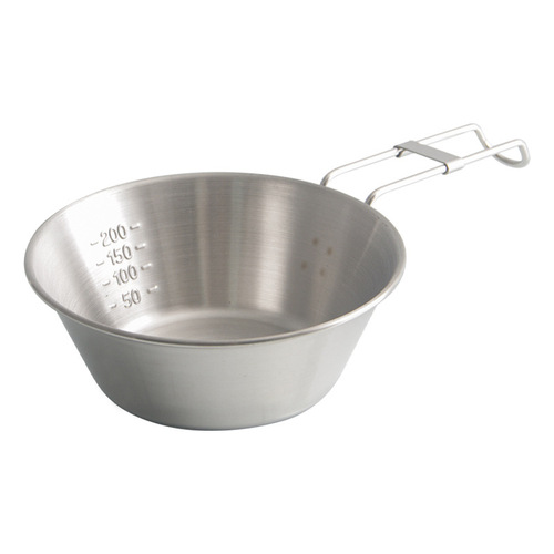 Outdoor snow pull bowl 304 stainless steel folding bowl camping kitchenware camping tableware folding handle bowl portable