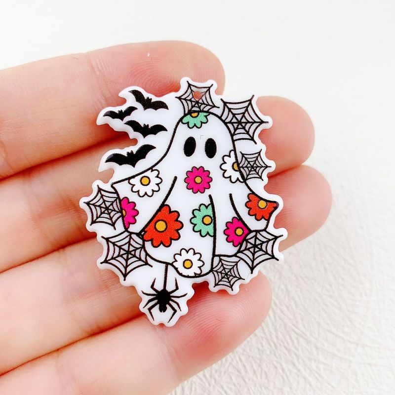クロスボーダーの人気アクリル両面プリントカラーゴーストハロウィンシリーズはDIYアクセサリーのペンダントを飾ります。|undefined