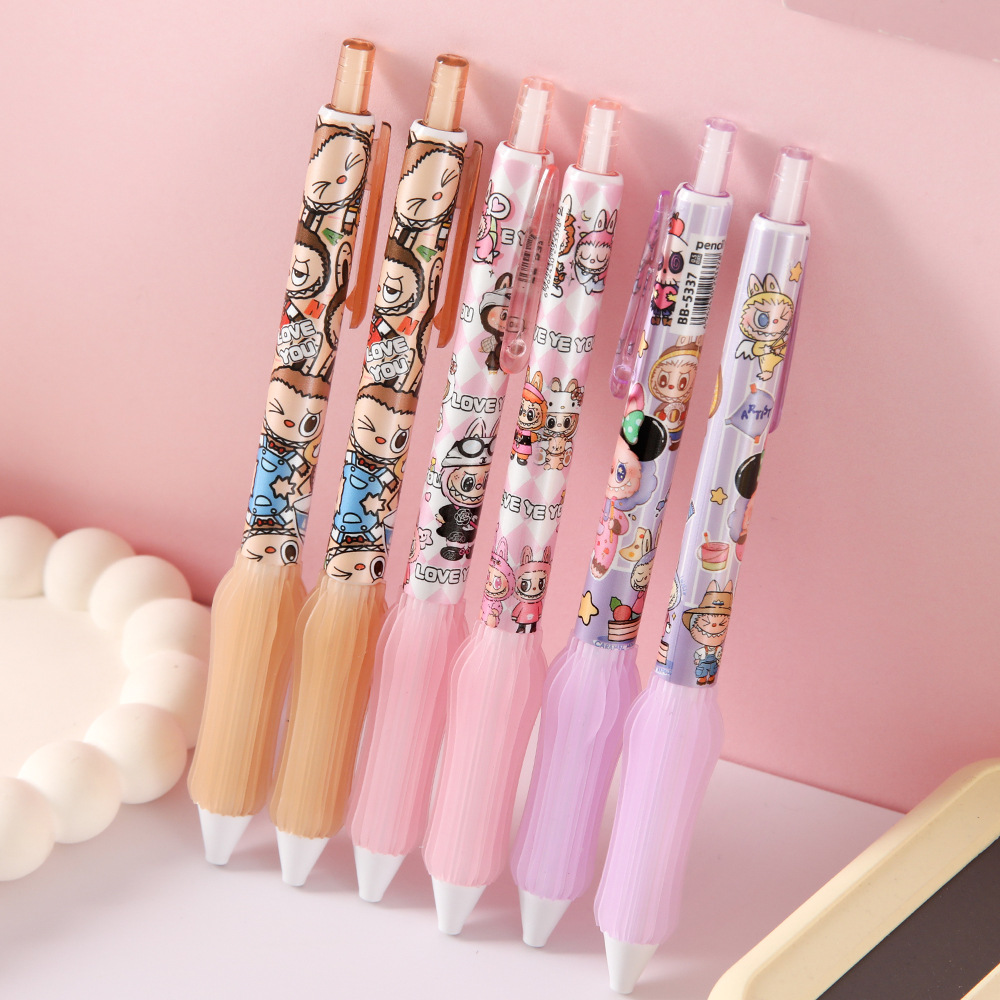 Creativo lápiz automático de tela pequeña, lápiz activo de alto valor facial sin cortar, papelería para estudiantes de primaria