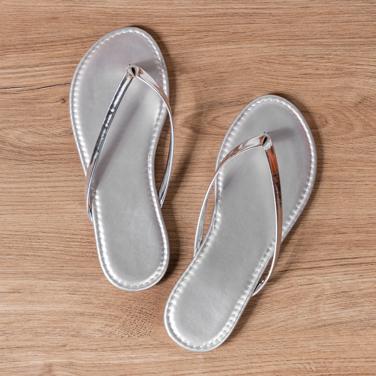 Damen Slipper Mit Fischgrätenmuster Und Flachem Absatz_voghion.com