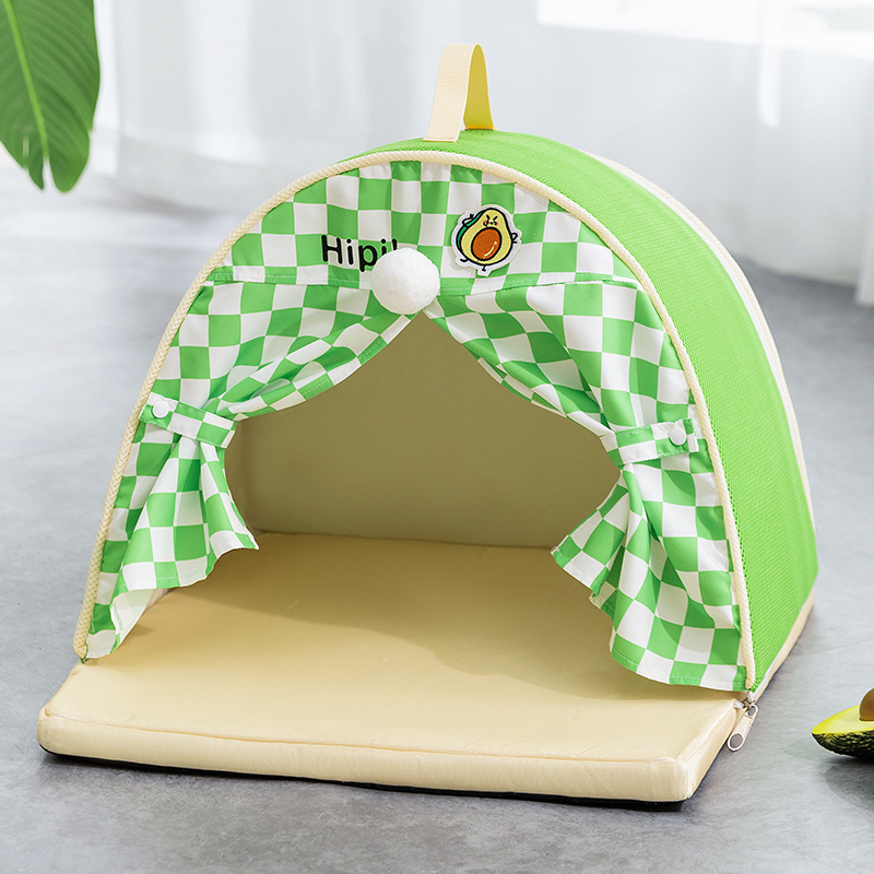 Gato Primavera Verano Transpirable y fresco Verano Carpa curva Nido para gatos Cacería para perros pequeños y medianos Cacería para perros Productos para nidos para mascotas