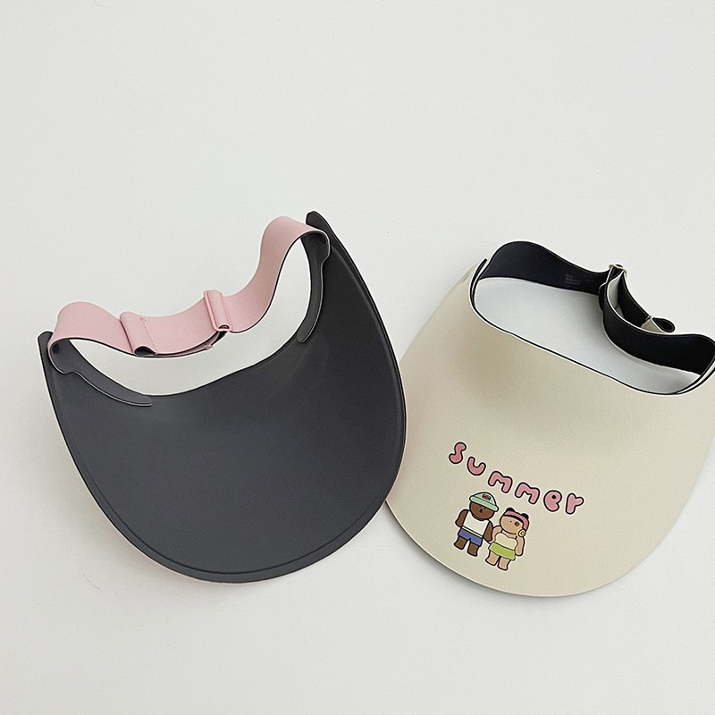 Sombreros de verano anti-UV sombreros de sombreros de sol impresión de dibujos animados sombreros vacíos sombreros de sol bebés sombreros para niños y niñas