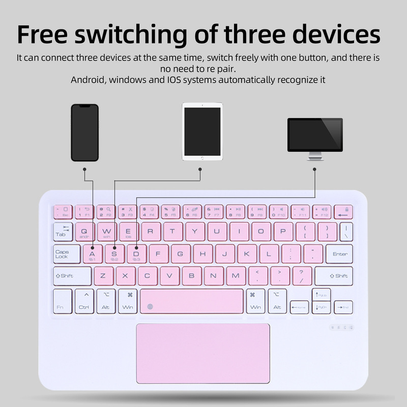 Applicable to iPad tablet 2021 tablet keyboard matepad11 three system Keys three devices touch Bluetooth keyboard