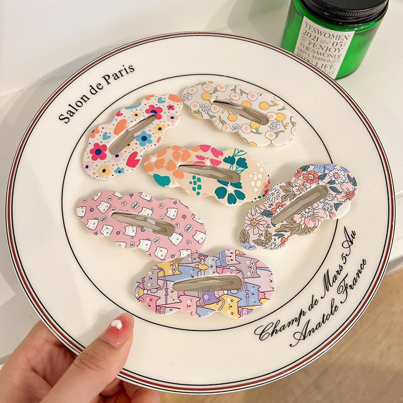 Γυναικεία φουρκέτα με παγωμένο χαριτωμένο σχέδιο, καλοκαιρινή, με κλιπ για σπασμένα μαλλιά, πλαϊνό κλιπ, φουρκέτα BB, κορεάτικη φουρκέτα διασημοτήτων στο διαδίκτυο_voghion.com