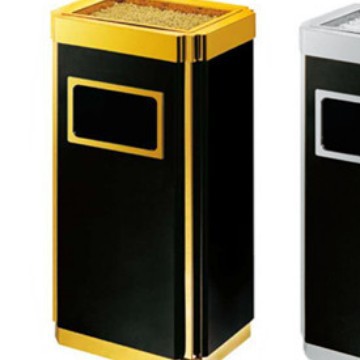 大堂走廊楼梯间方形垃圾桶立式垃圾桶带烟灰缸不锈钢内桶果皮箱