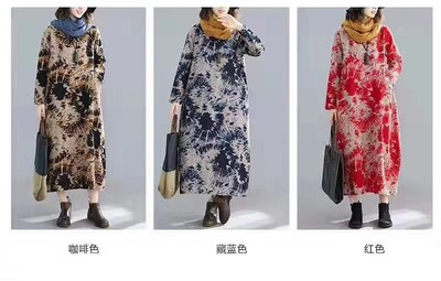 Explosive money Spring and summer Women's wear clothing Fabric Ethnic style Cotton and hemp printing cloth fashion