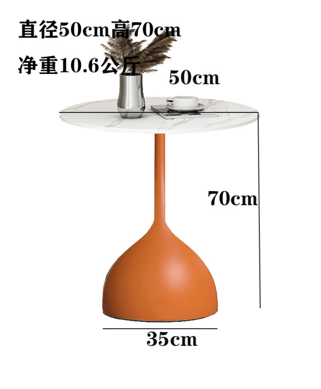 リビングルームの軽い贅沢な辺のいくつかの円形の大理石のソファーの辺のいくつかの小戸型のベランダのホテルのベッドの頭の岩板の小さいお茶のテーブル|undefined