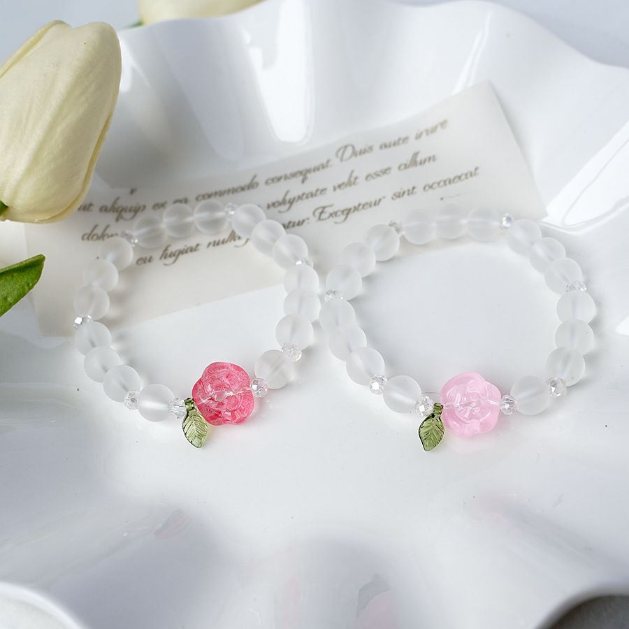 Simple Style Flower Alloy Beaded Bracelets