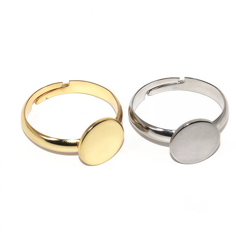 Fashion simple style flat adjustable ring can be pasted inlaid ring diy accessories accessories wholesale Fashion simple style flat adjustable ring can be pasted inlaid ring diy accessories accessories wholesale