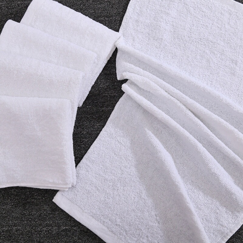 10 Cheap White Towels, Cotton Absorbent Disposable White Towels, Hotel Foot Massage, Bathing, Home Use, C^
