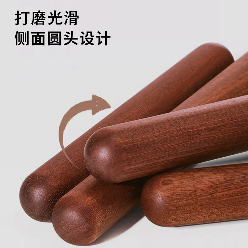 家庭用ポータブル黒檀麺棒ノンスティック赤檀大型麺棒メーカー卸売カスタマイズ可能なロゴ|undefined